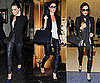 Victoria Beckham Wears Leather Pants and Blazer While in New York