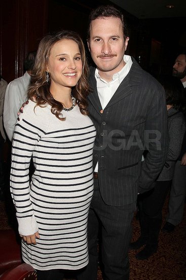 Natalie Portman Wears Stripes to Toast Her Black Swan Director Natalie Portman Wears Stripes to Toast Her Black Swan Director
