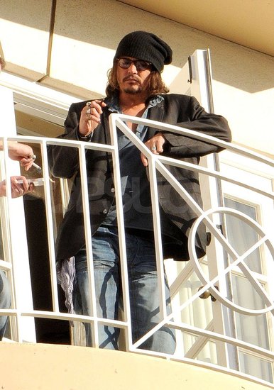 Johnny Depp Drags His Hot Self Outside During a Press Junket Johnny Depp Drags His Hot Self Outside During a Press Junket