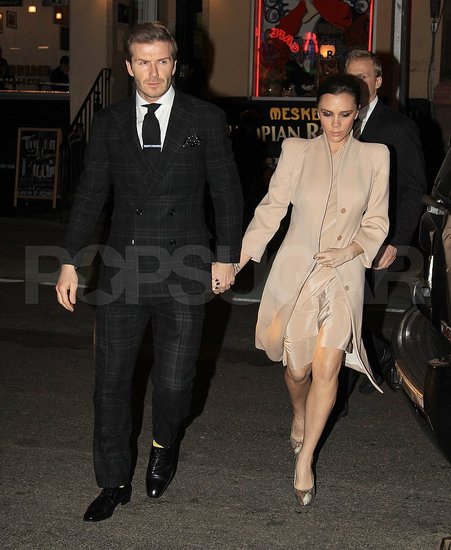 Pictures of David and Pregnant Victoria Beckham on a Valentine's Day Date Pictures of David and Pregnant Victoria Beckham on a Valentine's Day Date