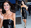 Photo of Hilary Rhoda in Strapless Mini Dress in Cold New York
