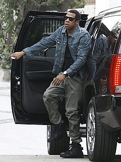 Pictures of Jay-Z Visiting Live Nation's Offices in Beverly Hills