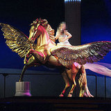 Guess the Celebrity Sitting Astride a Flying Horse