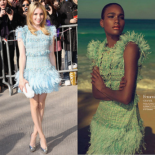 Emma Roberts Wears Chanel to Chanel Fall 2011 Show