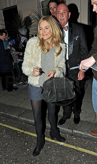 Pictures of Sienna Miller Leaving Her Flare Path Show Following a Twenty8Twelve Afternoon