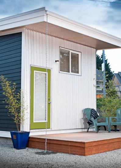 The Cube House is a modern microhouse company based in British Columbia. Each home is 12 by 12 square feet, and features a European-style bedroom and separate living, kitchen, and bedroom spaces.
The Cube House is a modern microhouse company based in British Columbia. Each home is 12 by 12 square feet, and features a European-style bedroom and separate living, kitchen, and bedroom spaces.