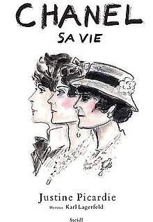 Karl Lagerfeld cree des esquisses pour la biographie de Coco Chanel ecrite par Justine Picardie