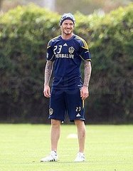 Pictures of David Beckham Playing With the Galaxy in LA