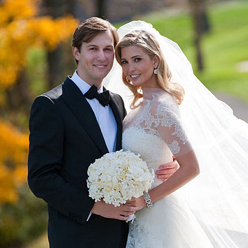 Ivanka Trump donned a dainty lace Vera Wang gown — we love the short sleeves — for her lavish October 2009 New Jersey wedding to Jared Kushner.
Ivanka Trump donned a dainty lace Vera Wang gown — we love the short sleeves — for her lavish October 2009 New Jersey wedding to Jared Kushner.