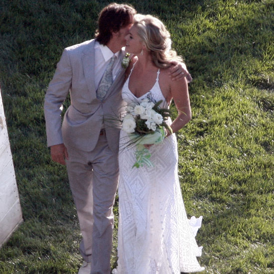 Rebecca Romijn and Jerry O'Connell tied the knot at their Calabasas home in July 2007.
Rebecca Romijn and Jerry O'Connell tied the knot at their Calabasas home in July 2007.