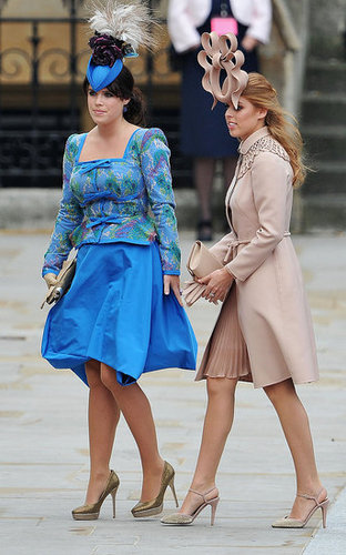 Princesses Beatrice and Eugenie Arrive at the Royal Wedding Princesses Beatrice and Eugenie Arrive at the Royal Wedding