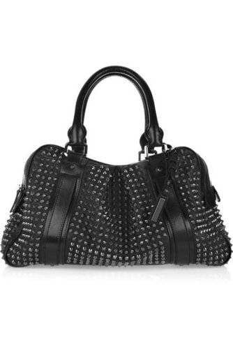Burberry - Studded leather Knight bag
