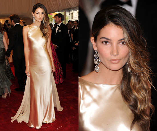 Lily Aldridge at the Met Gala 2011 in Ralph Lauren