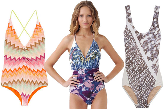 Print One-Piece Swimsuits