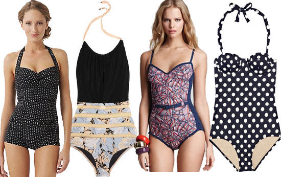 Retro One-Piece Swimsuits Retro One-Piece Swimsuits