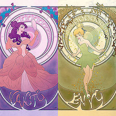 Disney Princesses as Seven Deadly Sins Art
