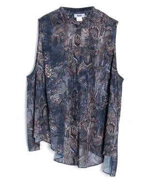 Acne Shimmer Snake Oversized Tank Shirt ($350)