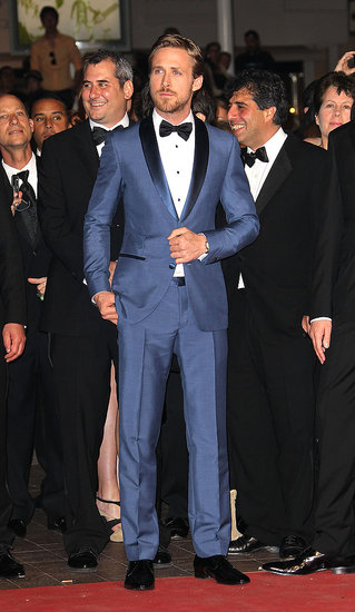 Ryan Gosling Looks Super Sexy in a Blue Tux on the Red Carpet Ryan Gosling Looks Super Sexy in a Blue Tux on the Red Carpet
