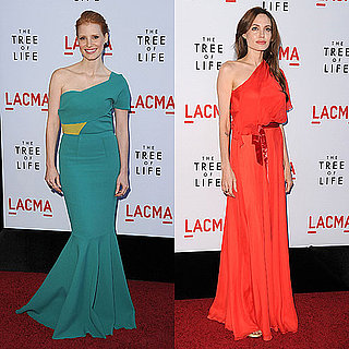 Angelina Jolie and Jessica Chastain on the Red Carpet