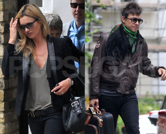 Kate Moss Sees Jamie Hince and His Retro Suitcase Off Kate Moss Sees Jamie Hince and His Retro Suitcase Off