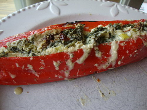 Kale and Cream Cheese-Stuffed Sweet Chilies