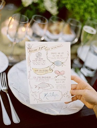 Write out the menu. Write out the menu.