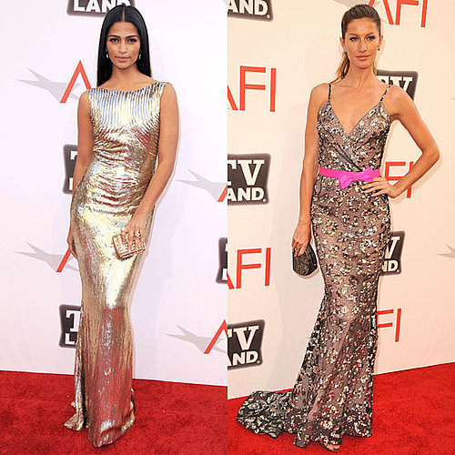 Gisele Bundchen and Camila Alves Wearing Sequined Gowns at the AFI Awards