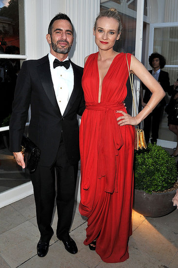 Diane Kruger Wearing Red Gown at amfAR Gala in Paris 2011-06-23 17:05:00