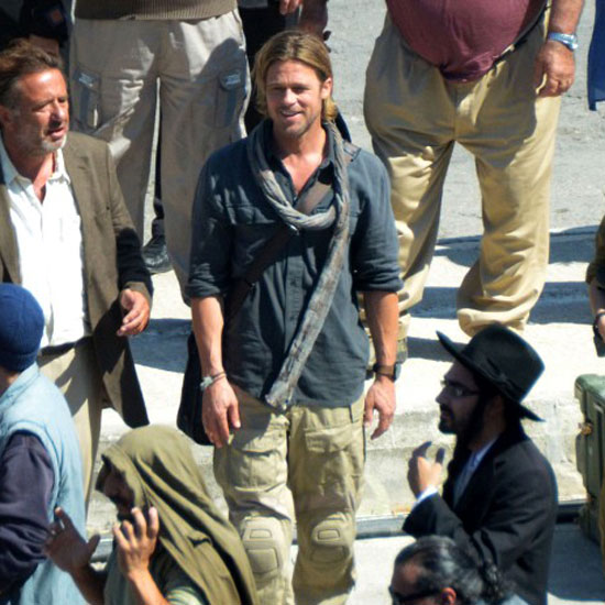 Brad Pitt was in high spirits on set. Brad Pitt was in high spirits on set.