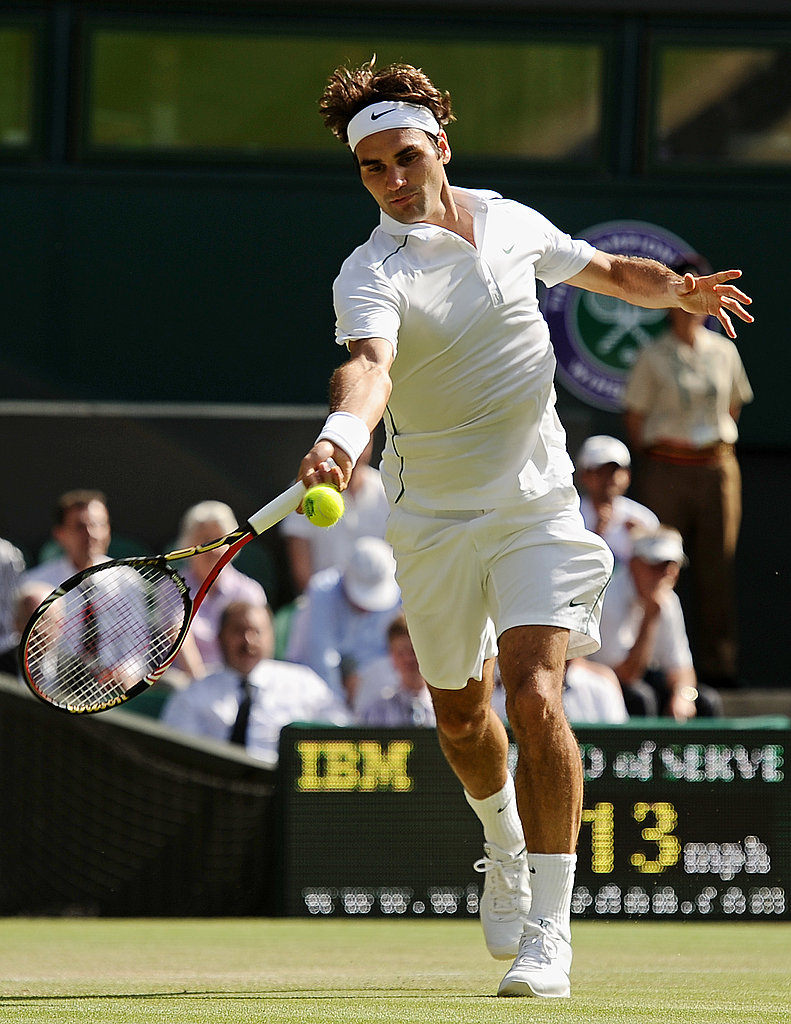 Roger Federer sported his signature Nike head band at the 2011 Wimbledon Tennis Championship.
Roger Federer sported his signature Nike head band at the 2011 Wimbledon Tennis Championship.
