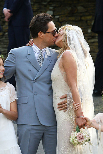 Kate Moss and Jamie Hince locked lips after tying the knot in Southrop, England, in July 2011.
Kate Moss and Jamie Hince locked lips after tying the knot in Southrop, England, in July 2011.