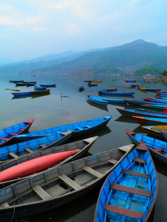 lotsa boats in pohkara, nepal lotsa boats in pohkara, nepal