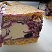 Lemon ice cream sandwiches with blueberry swirl
