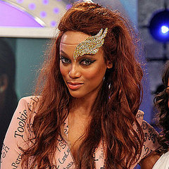 Tyra Banks Wears Angel Wing Headpiece