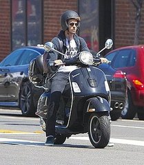 Pictures of Andrew Garfield Riding a Vespa Scooter Pictures of Andrew Garfield Riding a Vespa Scooter