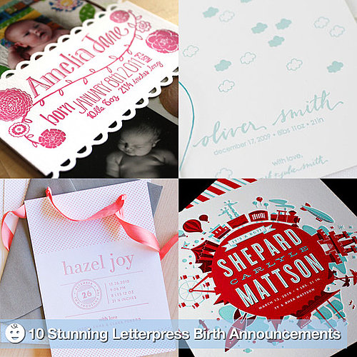 Elegant Letterpress Birth Announcements