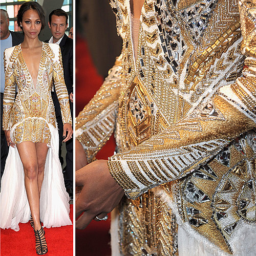 Zoe Saldana Wears Balmain Dress to Colombiana Screening 2011-08-23 09:17:50