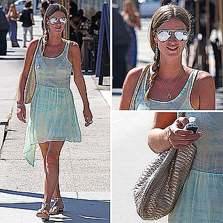 Nicky Hilton Sheer Dress Street Style