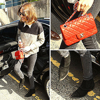 Alexa Chung Carrying a Chanel Bag August 30, 2011