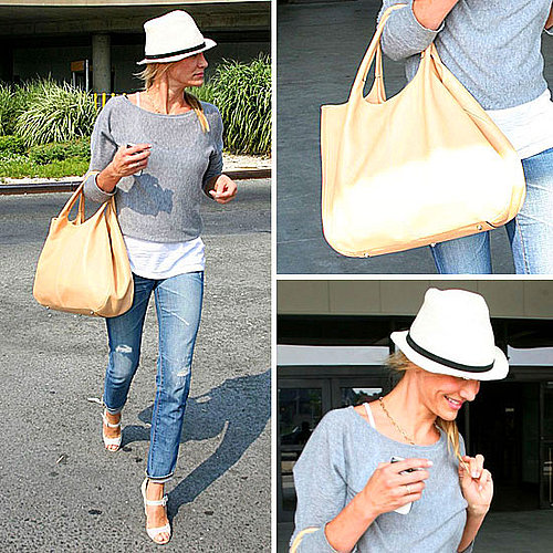 Cameron Diaz Carrying a Tod's Tote Bag