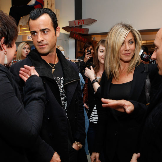 Jennifer and Justin stepped out in black ensembles. Jennifer and Justin stepped out in black ensembles.