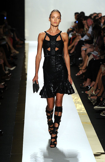 Probably the sexiest collection of the season — Herve Leger's body-con silhouettes get reworked with bold accents and skin-baring cutouts.
Probably the sexiest collection of the season — Herve Leger's body-con silhouettes get reworked with bold accents and skin-baring cutouts.