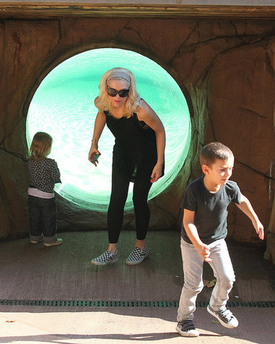 Gwen Stefani with Kingston at the zoo in London.
Gwen Stefani with Kingston at the zoo in London.