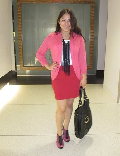 Red and Pink with a little bit of black.