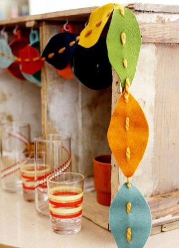Felt Fall Leaves Garland Felt Fall Leaves Garland