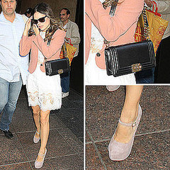 Rachel Bilson Wearing Suno Dress and Vanessa Bruno Blazer Rachel Bilson Wearing Suno Dress and Vanessa Bruno Blazer