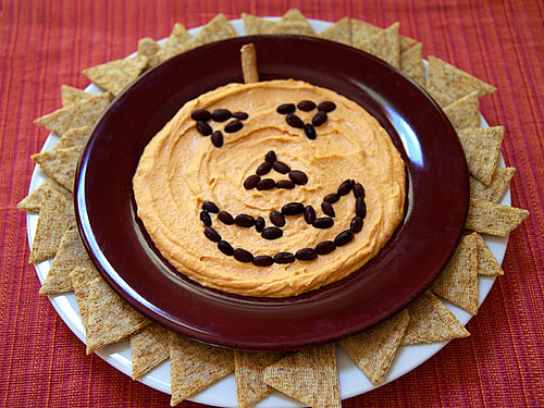 Jack-o'-Lantern Hummus Plate Jack-o'-Lantern Hummus Plate