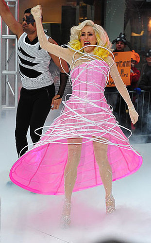 Lady Gaga
There are plenty of Lady Gaga looks to imitate, and Meredith Vieira picked a memorable one that could be repeated with the help of a hula hoop.
Lady Gaga
There are plenty of Lady Gaga looks to imitate, and Meredith Vieira picked a memorable one that could be repeated with the help of a hula hoop.