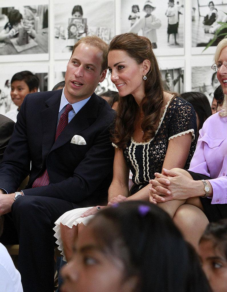 William whispered something to Kate at Inner City Arts in LA during their 2011 visit to North America.
William whispered something to Kate at Inner City Arts in LA during their 2011 visit to North America.