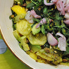 Tropical Salad With Wild Arugula and Pickled Shallots Recipe Tropical Salad With Wild Arugula and Pickled Shallots Recipe